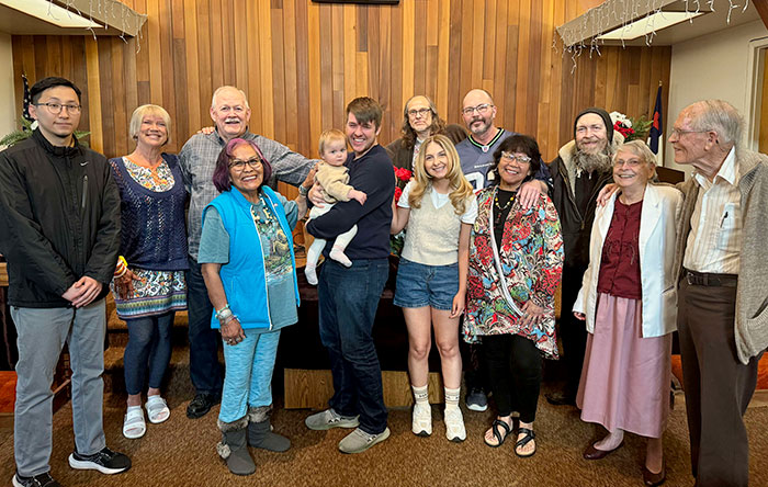 group of people at the Church of God church in Port Angeles